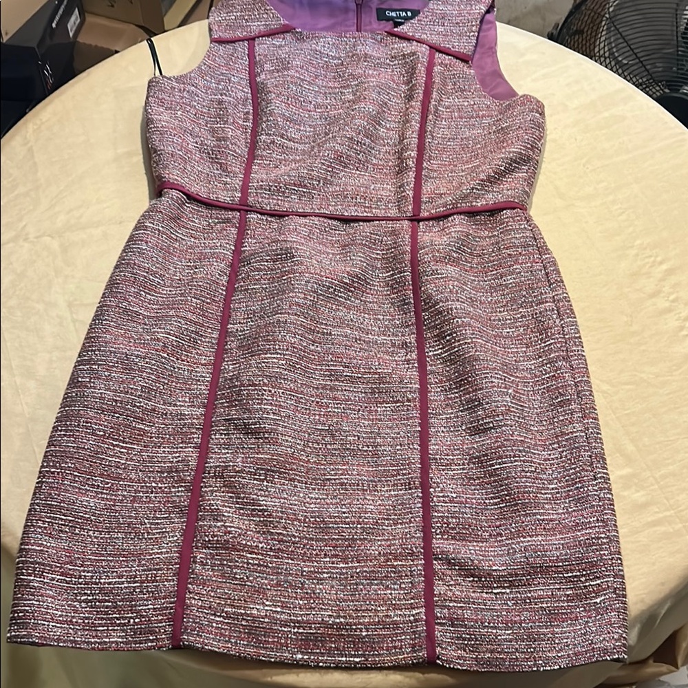 Calvin Klein Textured Pink and Purple Dress 14